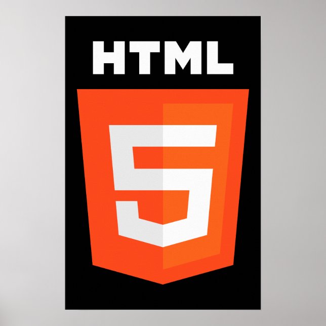 HTML 5 Logo Poster (Front)