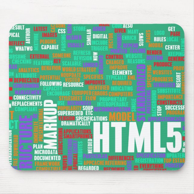 HTML 5 or HTML5 Mouse Pad (Front)