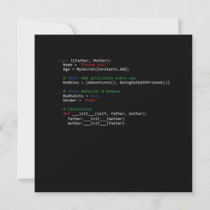 HTML Coding Cider Programmer Programming PC Gift Invitation