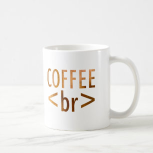 html Coffee Break Watercolor Typography Funny Code Coffee Mug