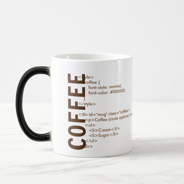 HTML Coffee Mug (Left)