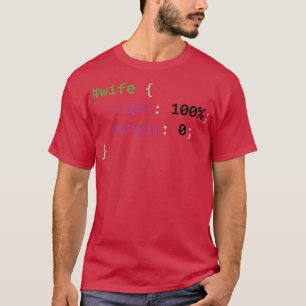 Html Css Wife Is Right 2784 T-Shirt