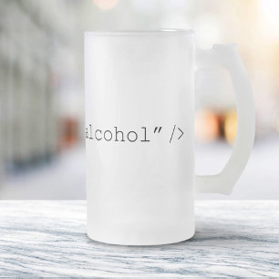 HTML Input Alcohol Frosted Glass Beer Mug