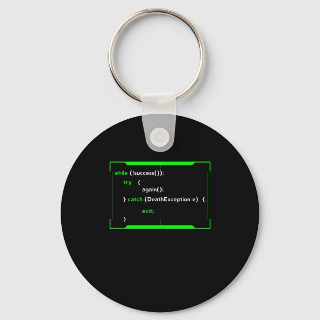 HTML Java Coding Coder Programmer Developer Gift Key Ring (Front)