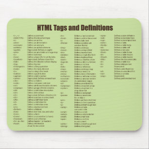 Html Tags Mousepad