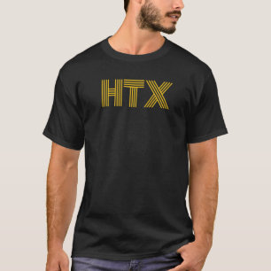 HTX Houston TX Retro Linear  9 T-Shirt
