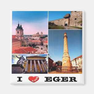 HU - Hungary - Eger - I Love - Collage Magnet