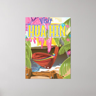 Hua Hin Thailand travel poster Canvas Print