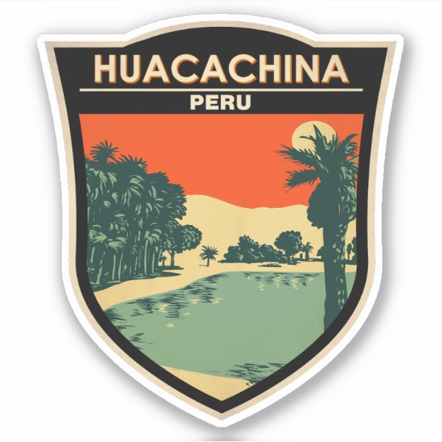 Huacachina Peru Travel Art Vintage (Front)