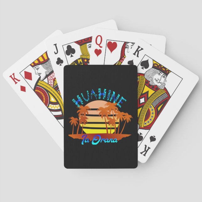 HUAHINE (blue) Playing Cards (Back)