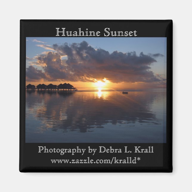 Huahine Sunset Magnet (Front)