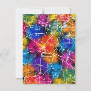 Huaibei China City Map Postcard