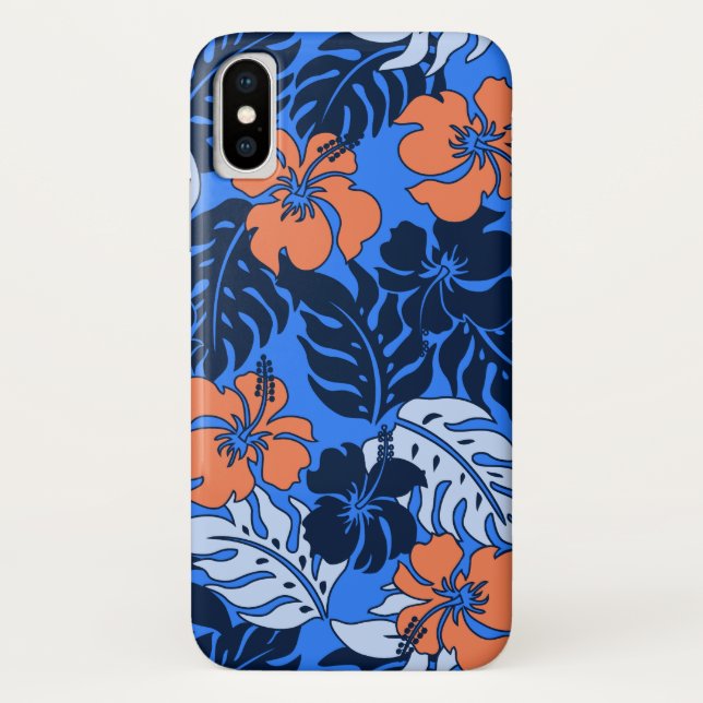 Huakini Bay Hawaiian Hibiscus iPhone case (Back)