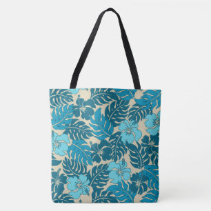 Huakini Bay Hawaiian Hibiscus Vintage Beach Bag