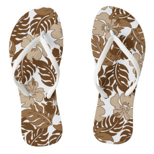 Huakini Bay Hawaiian Hibiscus Vintage Floral Jandals