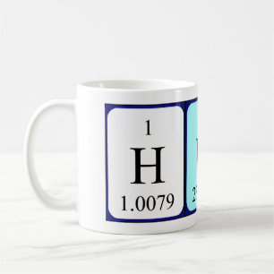 Huba periodic table name mug