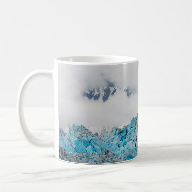 Hubbard glacier from a ship in Alaska Coffee Mug (Left)