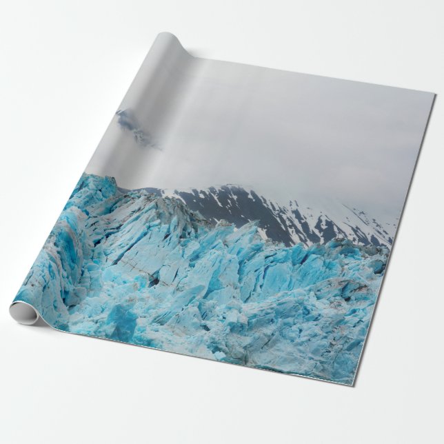 Hubbard glacier from a ship in Alaska Wrapping Paper (Unrolled)