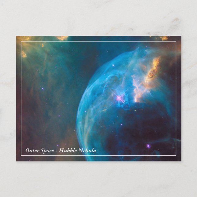 Hubble & Bubble Nebula - Outer Space (postcards) Postcard (Front)