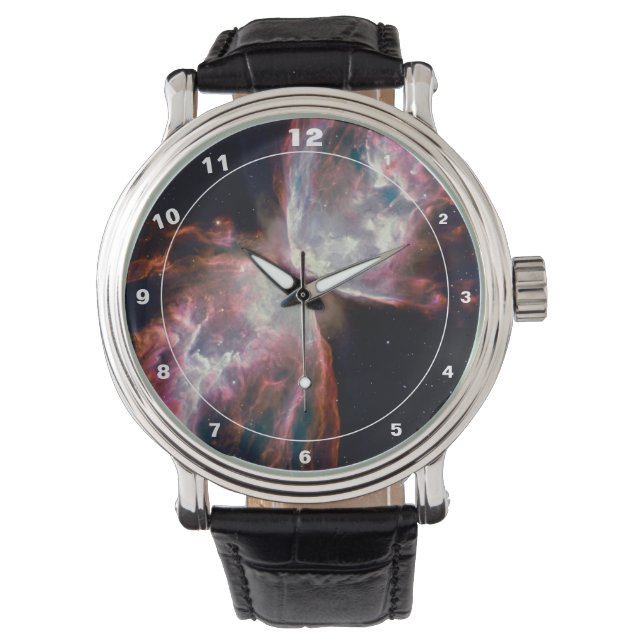 Hubble & Butterfly Nebula - Outer Space (Watch) Watch (Front)