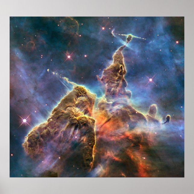 Hubble Captures View of Mystic Mountain Poster (Front)