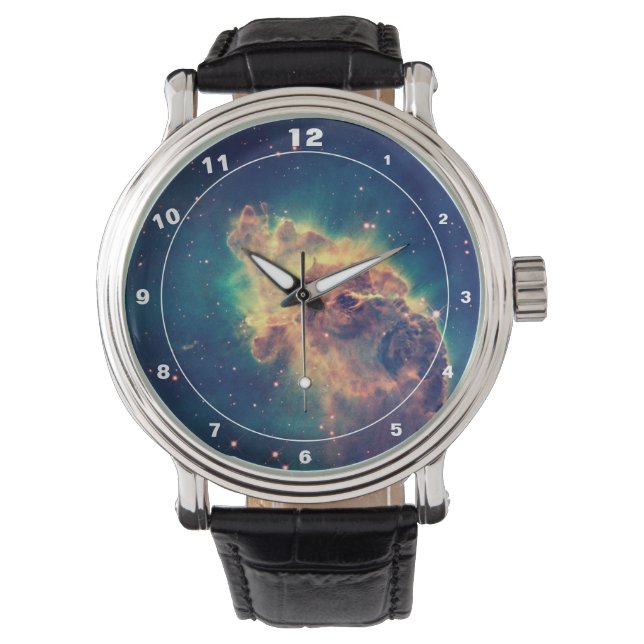 Hubble & Carina Nebula - Outer Space (Watch) Watch (Front)
