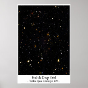 Hubble Deep Field Poster – Iconic Hubble Space