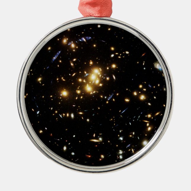 Hubble Finds Dark Matter Ring in Galaxy Cluster Metal Tree Decoration (Front)