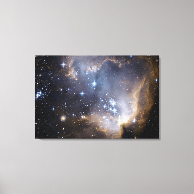 Hubble Observes Infant Stars in Nearby Galaxy Canvas Print (Front)