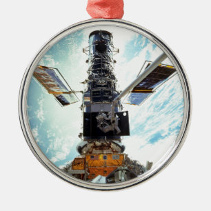 Hubble Space Telescope and astronauts Metal Tree Decoration