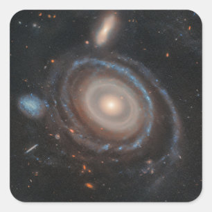 Hubble Space Telescope Bullseye Galaxy Square Sticker