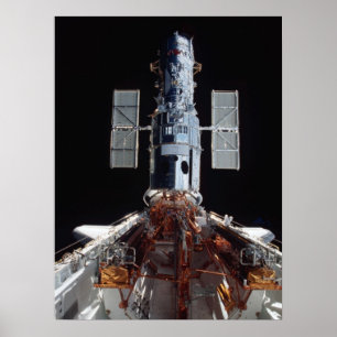 Hubble Space Telescope captured by Columbia Poster