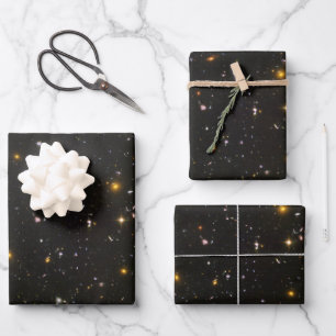 Hubble Space Telescope Field of Galaxies Wrapping Wrapping Paper Sheet