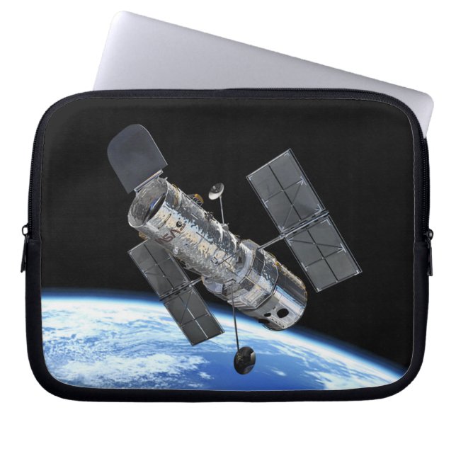 Hubble Space Telescope In Earth Orbit NASA Photo Laptop Sleeve (Front)