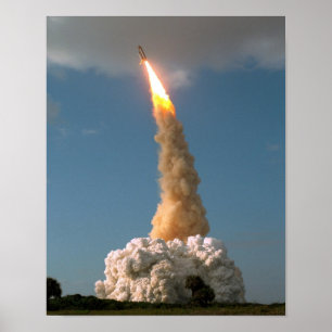 Hubble Space Telescope lift off  NASA Poster