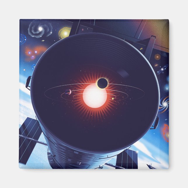 Hubble Space Telescope Poster. Magnet (Front)