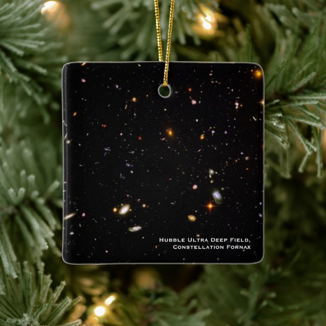 Hubble Telescope Ultra Deep Field Photo Christmas Ceramic Ornament (Tree)
