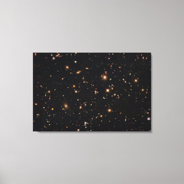 Hubble Ultra Deep Field Infrared View of Galaxies Canvas Print (Front)