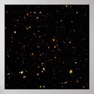 Hubble Ultra Deep Field View of 10,000 Galaxies Poster