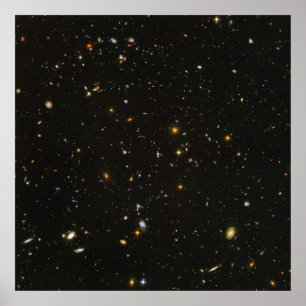 Hubble's Ultra Deep Field Image Poster