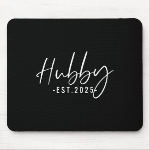Hubby Est 2025 Just Married Honeymoon Husband Wedd Mouse Pad