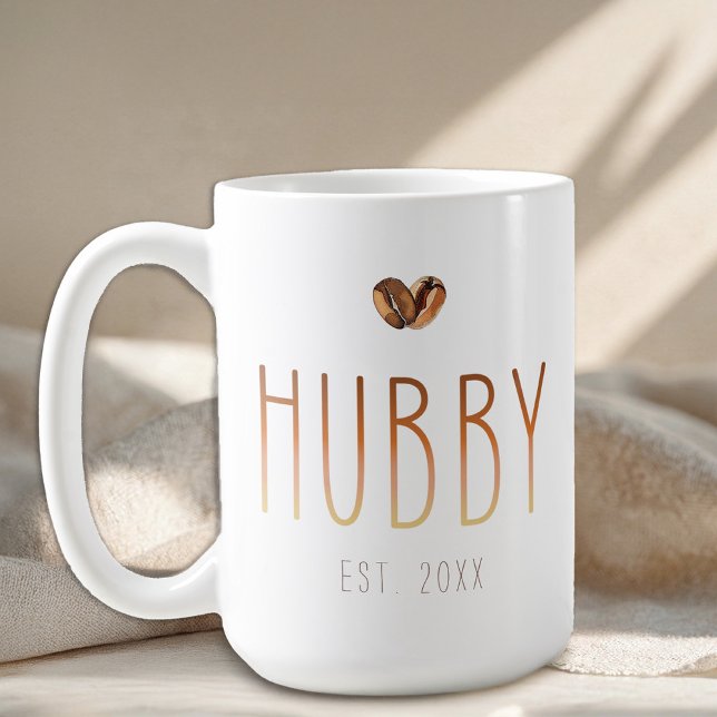 Hubby Est Coffee Mug Love Is Brewing Wedding Gift (Hubby Mug)