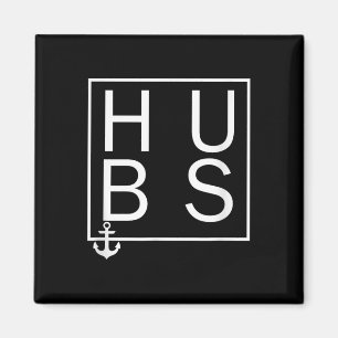 Hubby Hubs Husband Marriage Groom Family Wife Wedd Magnet