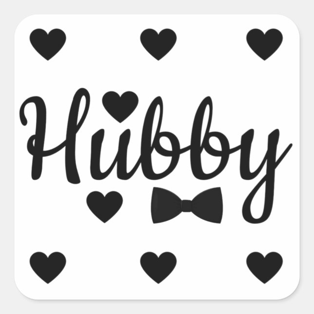 Hubby Matching Couple Square Sticker (Front)