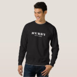 Hubby Minimalist Personalised Honeymoon   Sweatshirt<br><div class="desc">Hubby Minimalist Personalised Sweatshirt . With Hubby script that can be personalised  and replaced with WIFEY after you order the hubby . And also customisable est year. This sweatshirt is perfect for your honeymoon celebration. Grab it and enjoy your honey moon with class .</div>