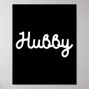 Hubby Mr Mister Groom At Wedding With Bride Vintag Poster