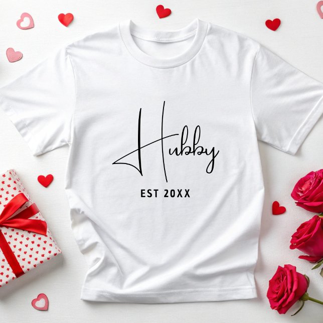 Hubby Personalised Engagement Wedding Party Outfit T-Shirt (Creator Uploaded)
