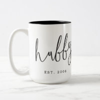 Hubby Wedding Photo Anniversary Wedding Couple Mug