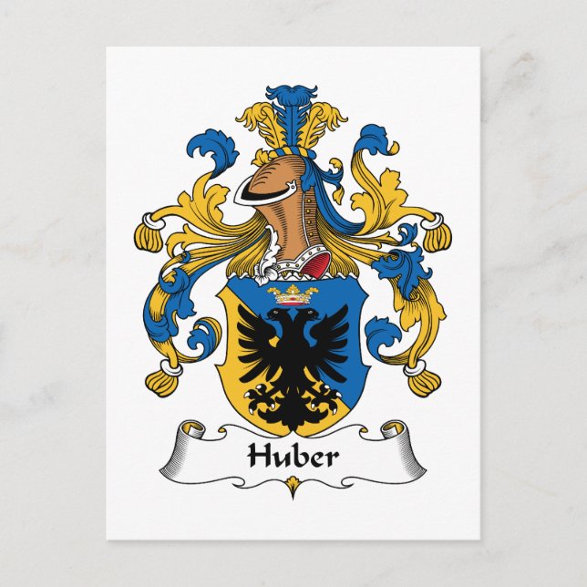 Huber Family Crest Postcard (Front)