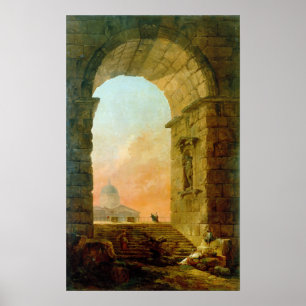 Hubert Robert Landscape with an Arch St. Peter's Poster